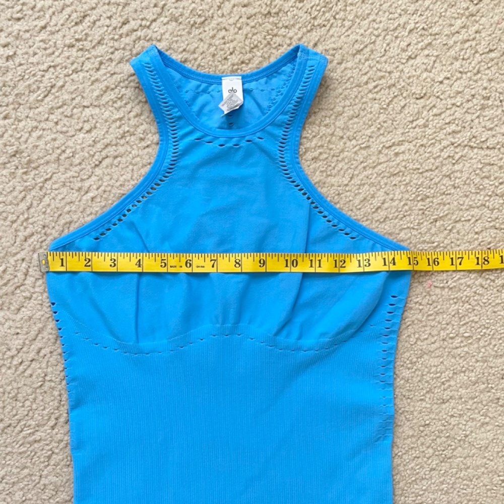 ALO Yoga Sky Blue Racerback Bodycon Dress - Picture 11 of 15
